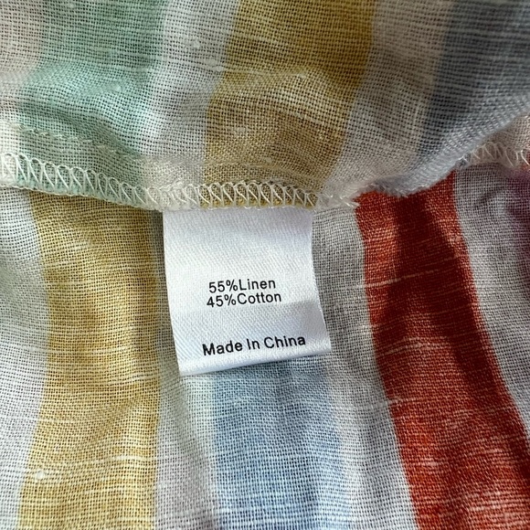 Tuckernuck Callahan Rainbow Stripe Shirtdress in Multi Color, size S - Picture 8 of 10